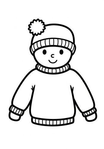 Winter Outfit Coloring Page: Snug And Stylish
