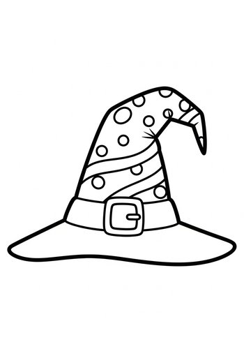 Witch Hat Coloring Page: Spooky Fun