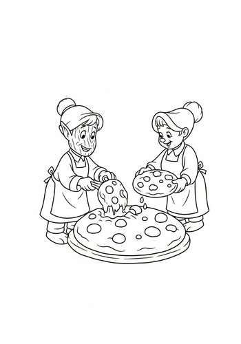 Woody Baking A Giant Cookie With Mrs. Nesbit: Coloring Fun