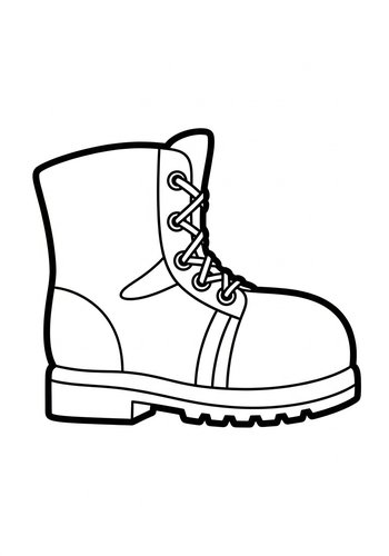 Work Boot Coloring Page
