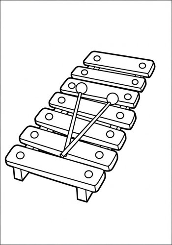 Xylophone Coloring Page: Musical Fun