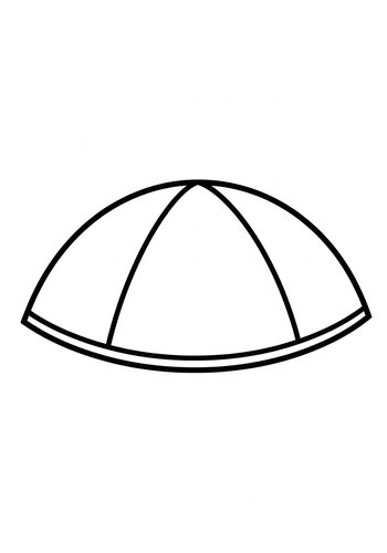 Yarmulke Coloring Page For Cultural Exploration