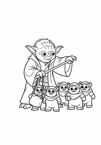 Yoda's Scavenger Hunt: A Star Wars Coloring Page Adventure