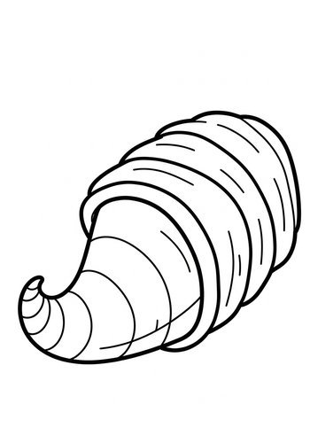 Yummy Croissant Coloring Page For Kids