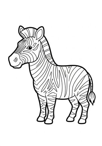 Zebra Coloring Page - Printable Fun