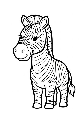 Zebra Coloring Page - Printable Fun