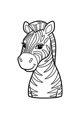 Zebra Coloring Page: Black And White Stripes