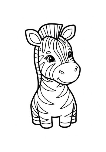 Zebra Coloring Page For Kids