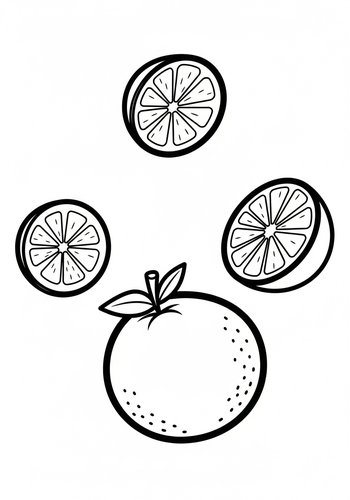 Zesty Orange Coloring Page: A Slice Of Fun